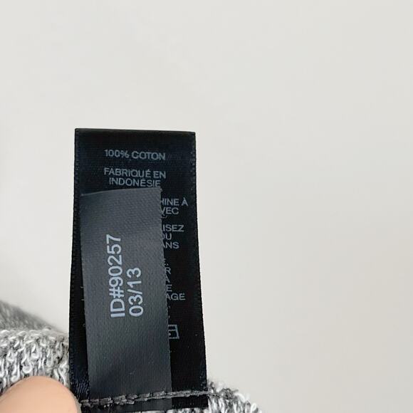 Express Womens Medium Heather Gray Zip Front Peplum Sweatshirt 3/4 Sleeve Terry - Picture 9 of 9